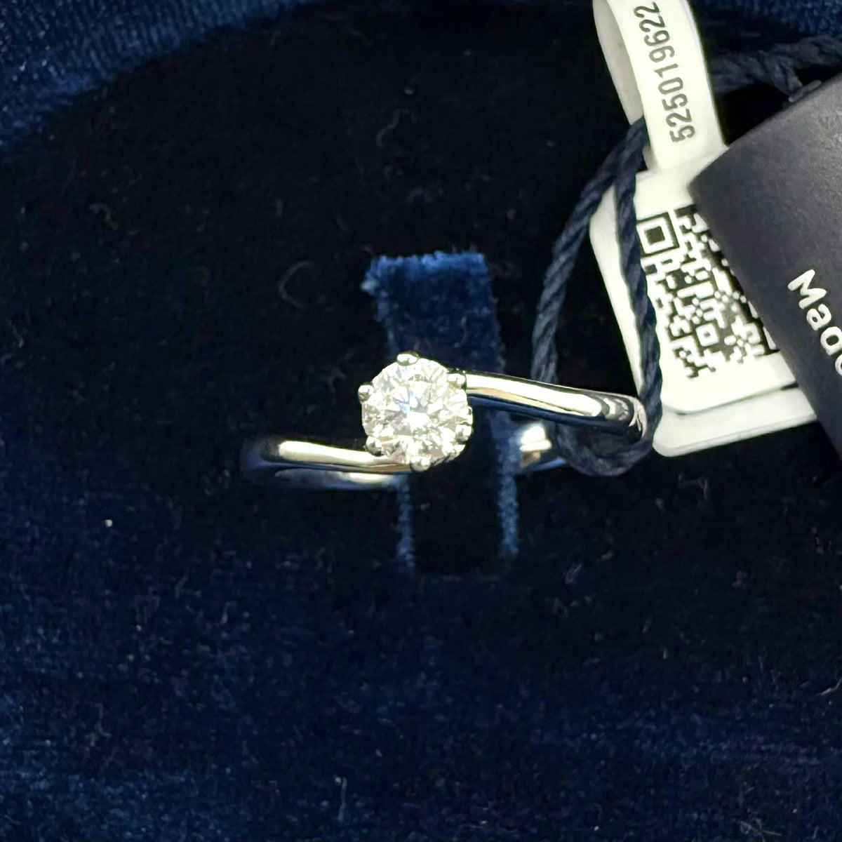 Anello Recarlo Solitario Anniversary Six con Diamanti Ct. 0.31
