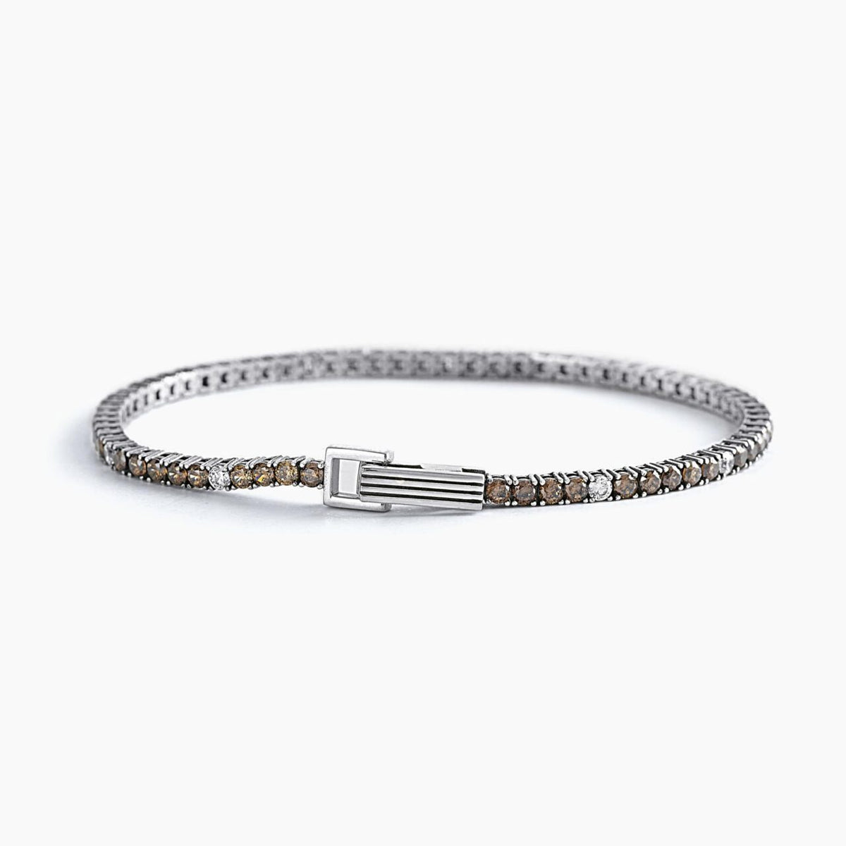 Bracciale Tennis Mabina Uomo in Argento con Zirconi