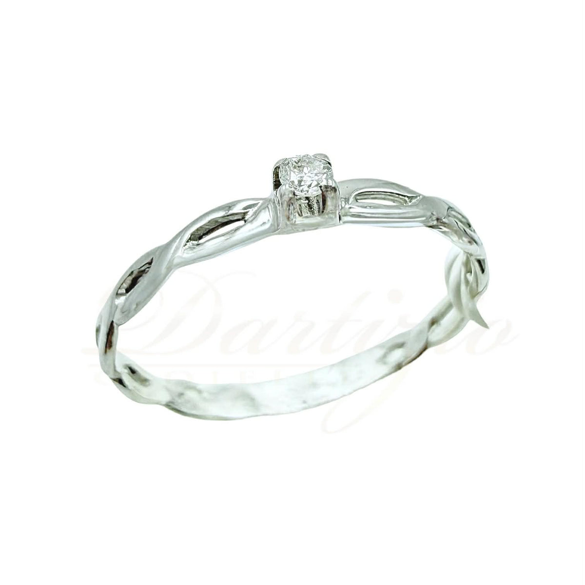 Anello Solitario Comete in Oro 18KT 18KT con Diamante Ct. 0.03