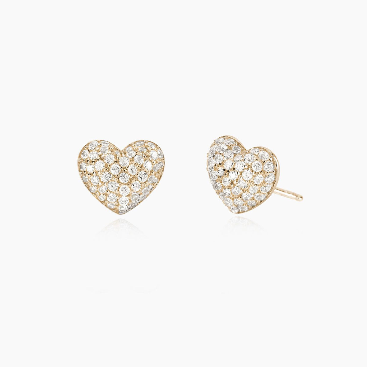 Orecchini Donna Mabina in Argento Dorato con Cuore - 563442