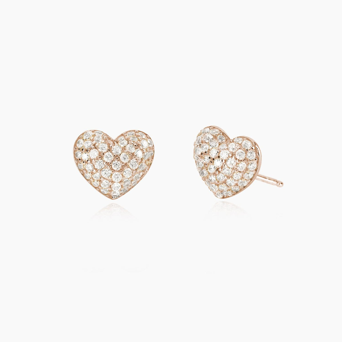 Orecchini Donna Mabina in Argento Rosè con Cuore - 563440
