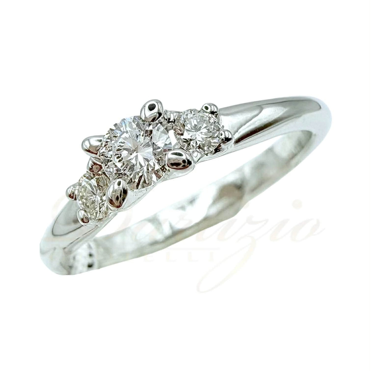 Anello Trilogy Donna Oro 18KT con Diamanti Ct. 0.28