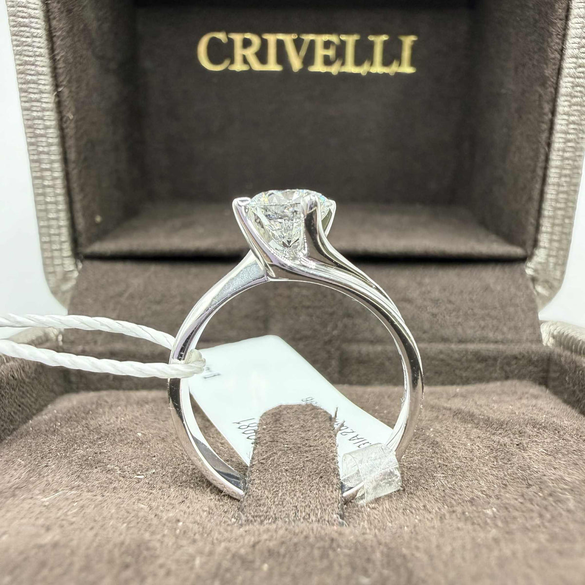 Anello Crivelli Solitario in Oro 18KT 18KT e Diamante GIA Ct 1.00