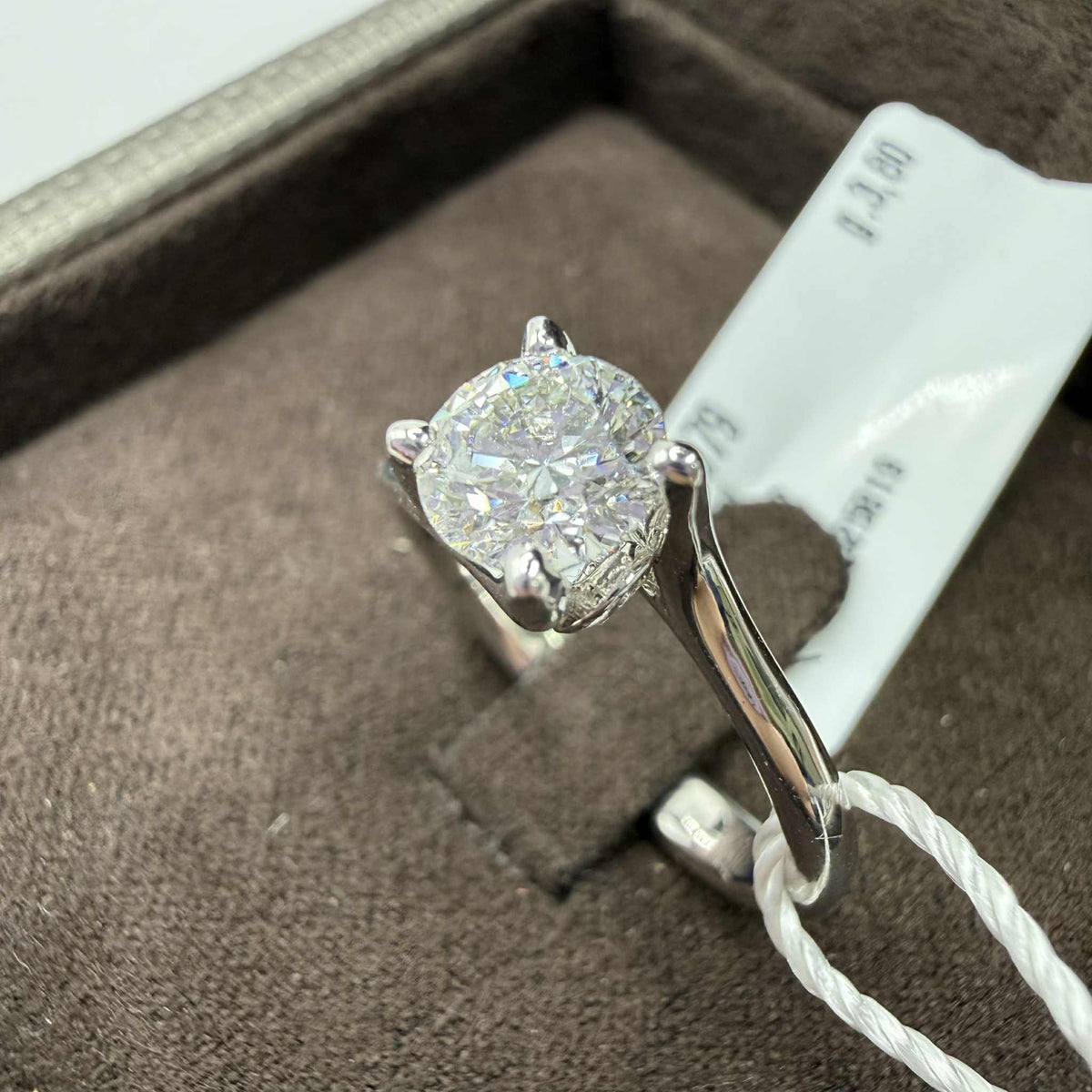 Anello Crivelli Solitario in Oro 18KT 18KT e Diamante GIA Ct 0.73