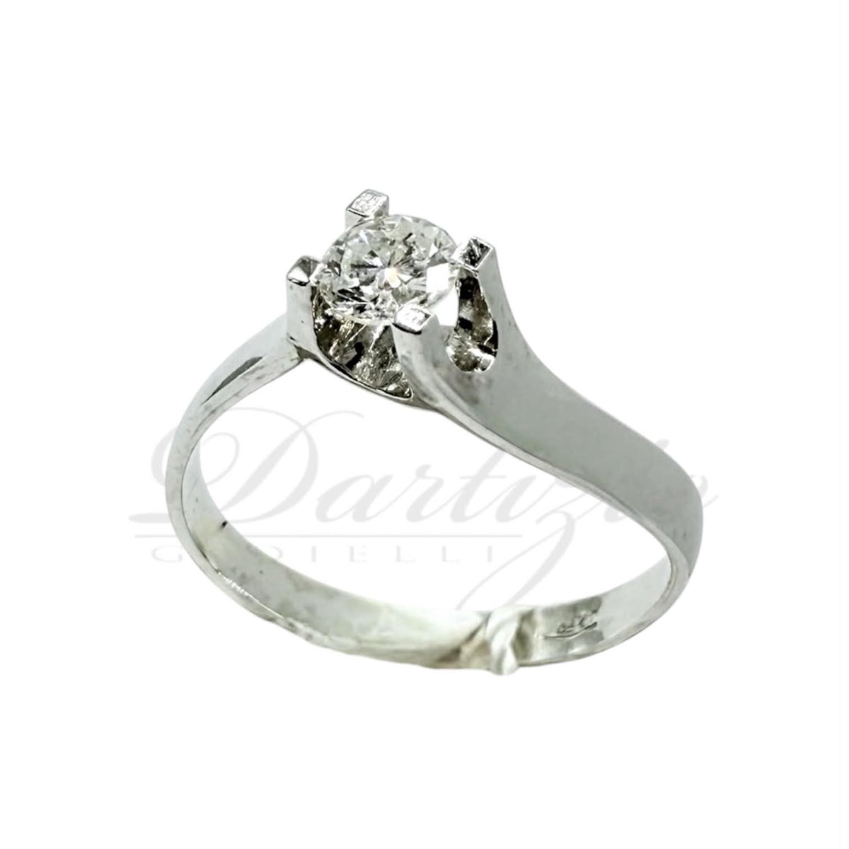 Anello Donna Solitario in Oro 18KT 18KT con Diamante Ct. 0.25