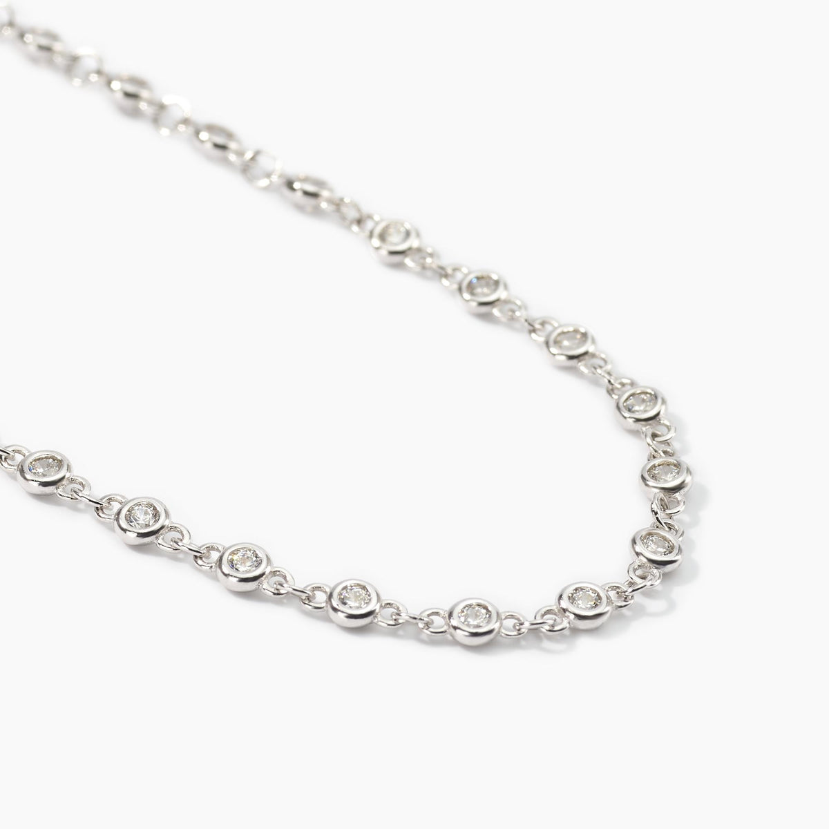 Collana Donna in Argento con Punto Luce di Zircone