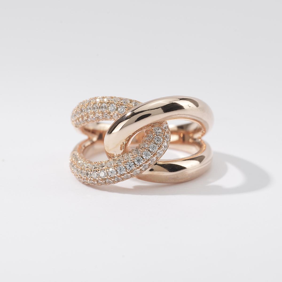 Anello Donna Mabina a Fascia in Argento Rosè - 523180