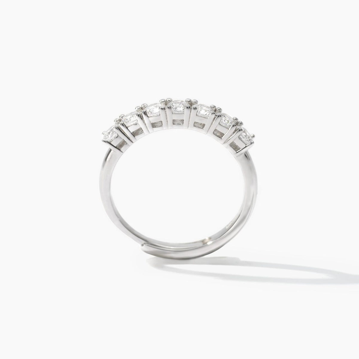 Anello Veretta a 7 Mabina in Argento e Zirconi