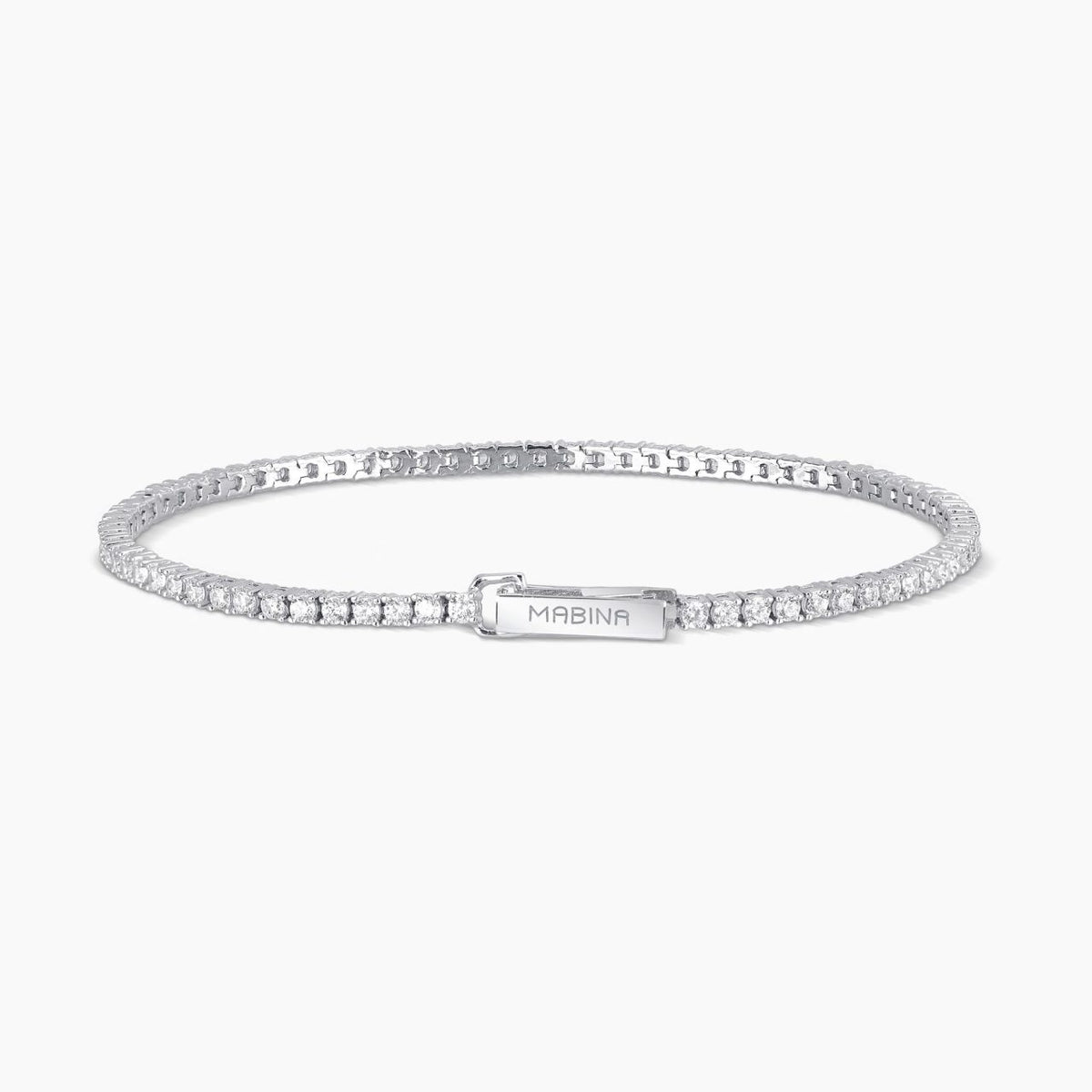 Bracciale Tennis Mabina Donna in Argento e Zirconi