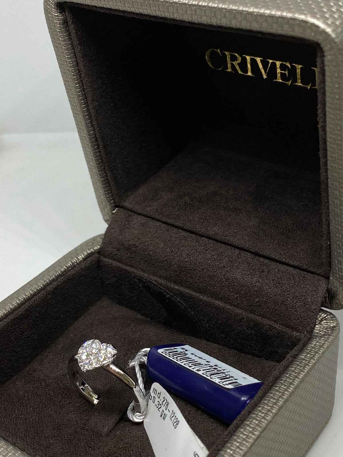 Anello Con Cuore Pavè Crivelli in Oro 18KT 18KT  e Diamanti Ct. 0,32