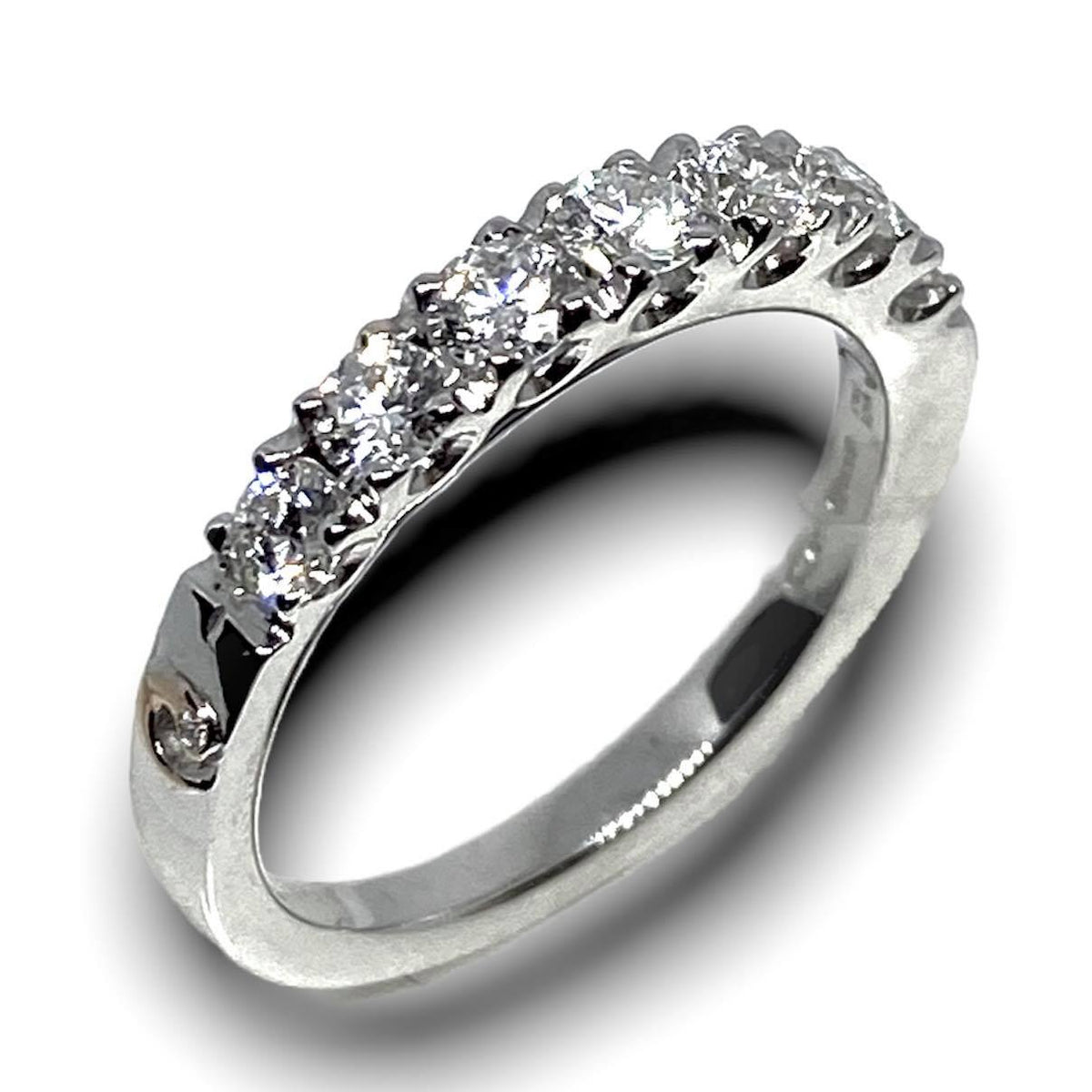 Anello Crivelli Veretta a 7 Pietre in Oro 18KT 18KT e Diamanti Ct 0.74