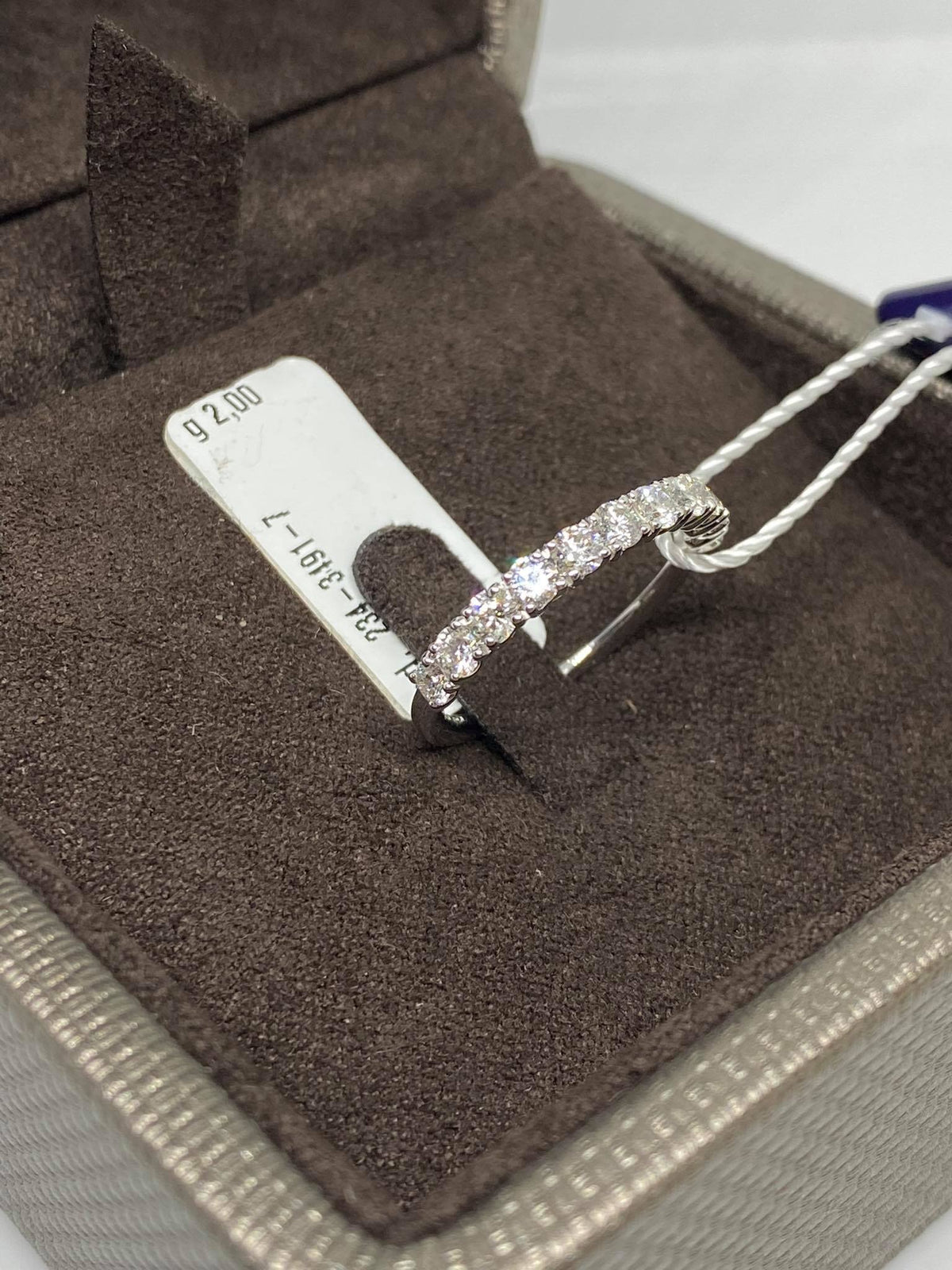 Anello Crivelli Veretta/Veretta a 11 Pietre in Oro 18KT e Diamanti Ct 0.80