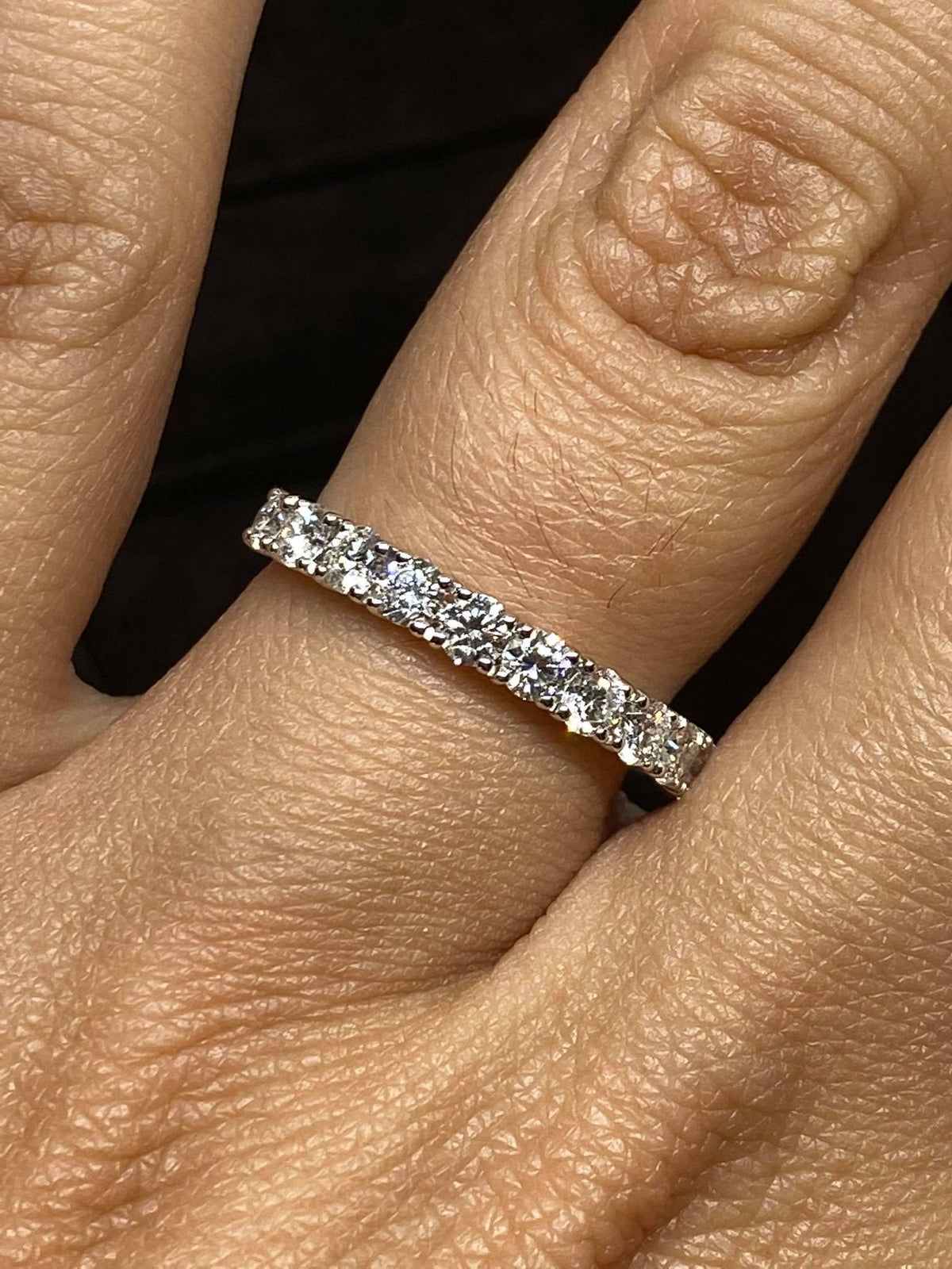 Anello Crivelli Veretta/Veretta a 11 Pietre in Oro 18KT e Diamanti Ct 0.80