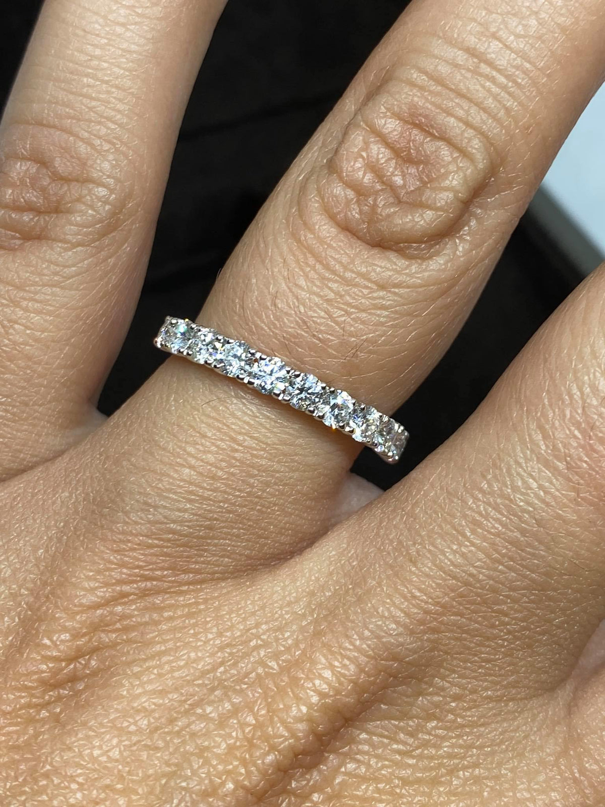 Anello Crivelli Veretta/Veretta a 11 Pietre in Oro 18KT e Diamanti Ct 0.80