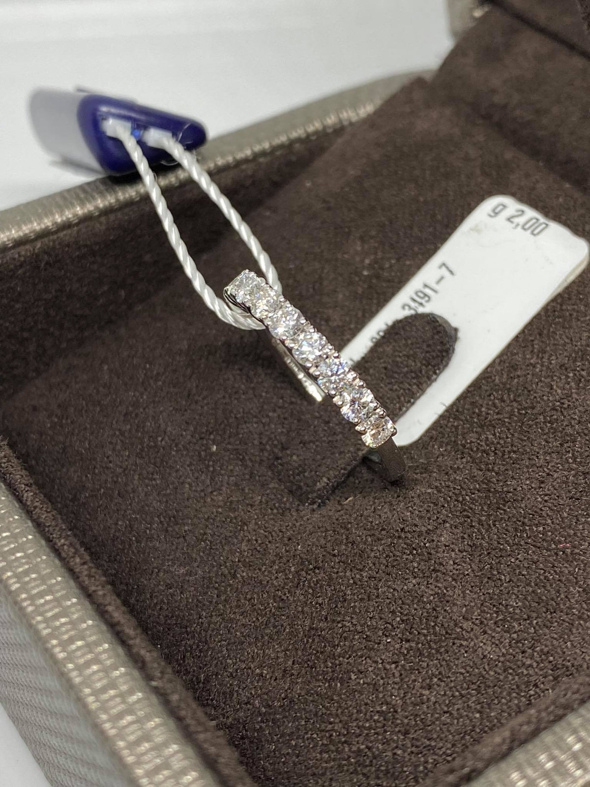 Anello Crivelli Veretta/Veretta a 11 Pietre in Oro 18KT e Diamanti Ct 0.80