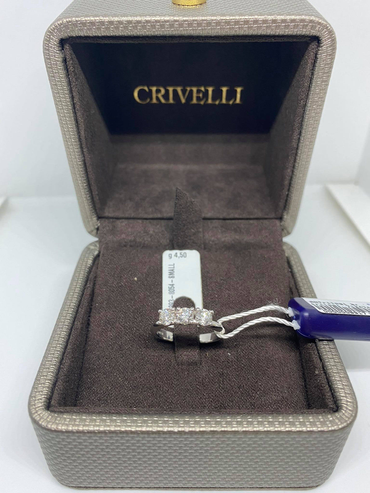Anello Crivelli Trilogy in Oro 18KT 18KT e Diamanti Ct 0.93 G-SI