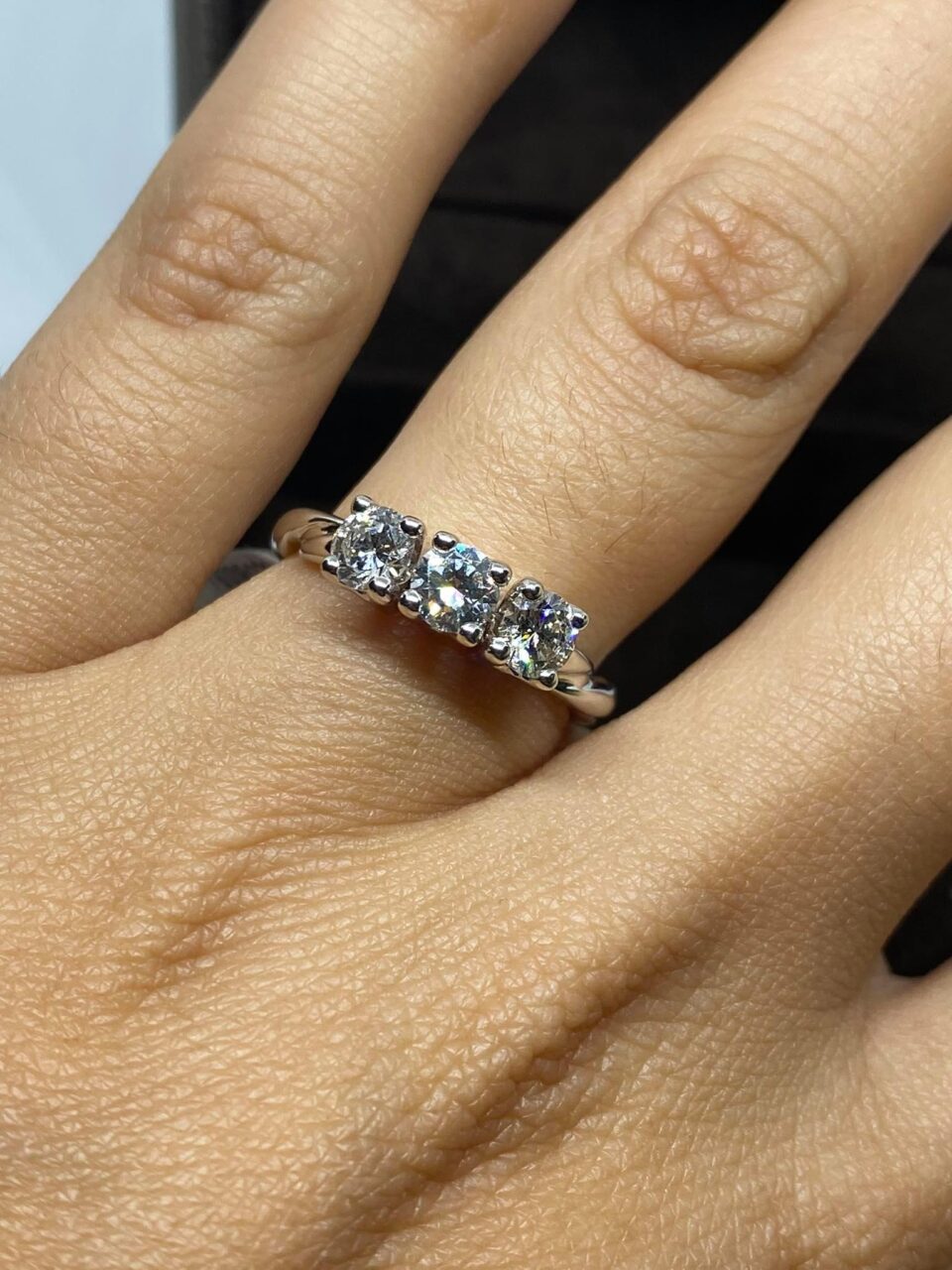 Anello Crivelli Trilogy in Oro 18KT e Diamanti Ct 0.93
