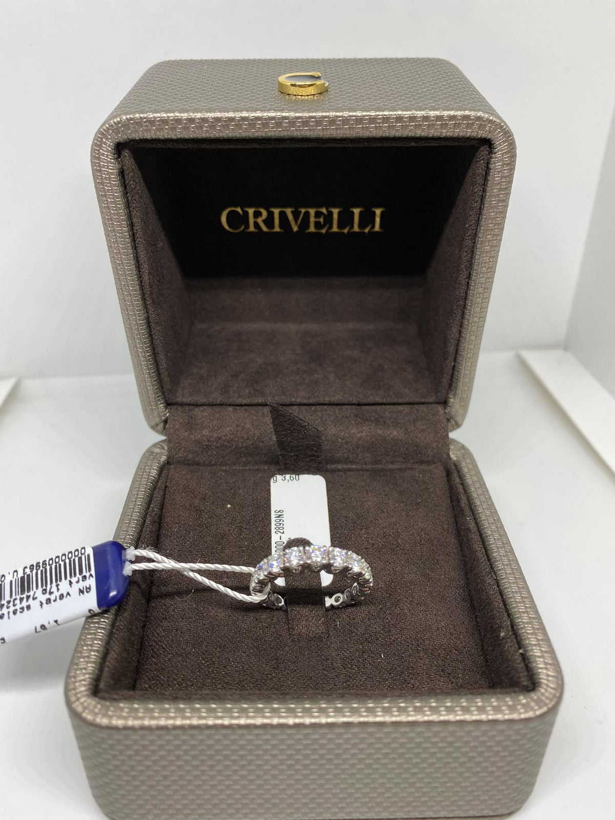Anello Crivelli Veretta Girodito a scalare in Oro 18KT e Diamanti Ct 1.67