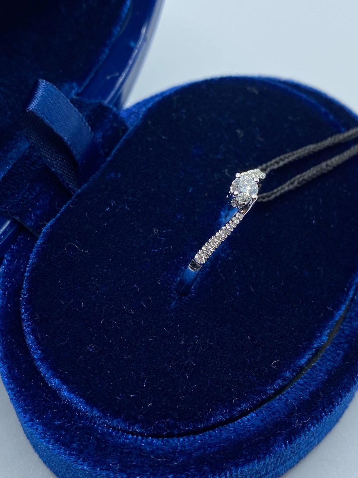 Anello Recarlo Solitario Anniversary con Diamanti Ct 0.21