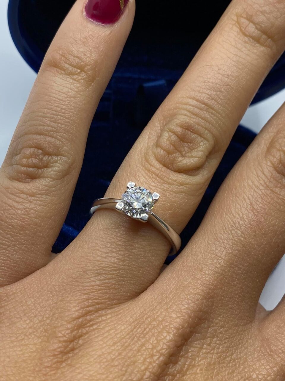 Anello Recarlo Solitario Maria Teresa con Diamante ct 0.83