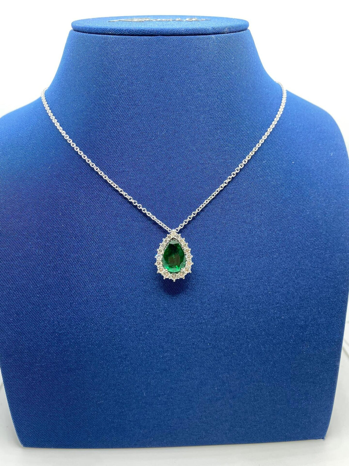 Collana Recarlo con Goccia di Smeraldo Colombiano Ct 2.79