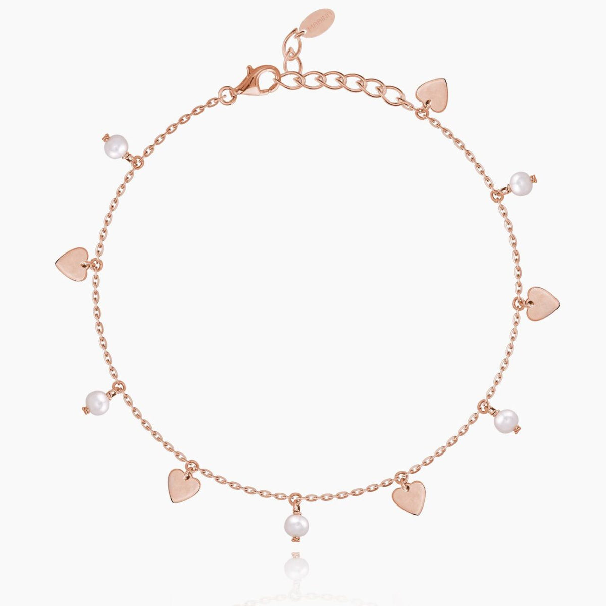 Cavigliera Donna Mabina in Argento Rosè con Perle - 533371