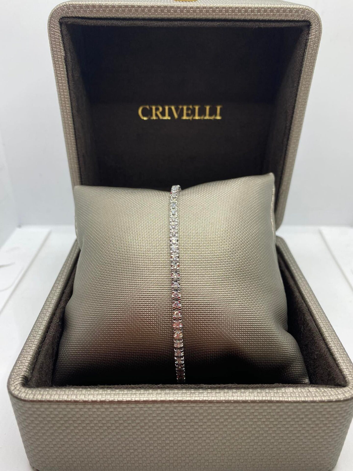 Bracciale Tennis Crivelli in Oro 18KT e Diamanti Ct 2.20
