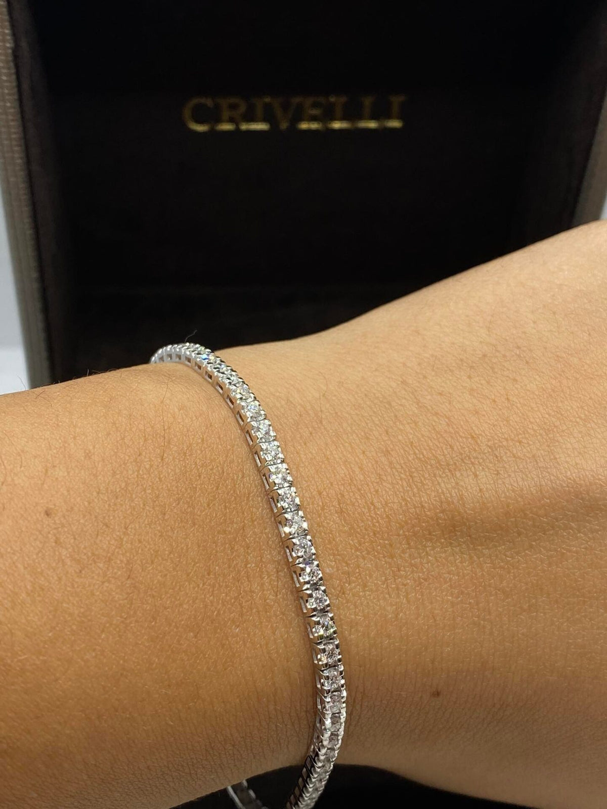 Bracciale Tennis Crivelli in Oro 18KT e Diamanti Ct 2.20