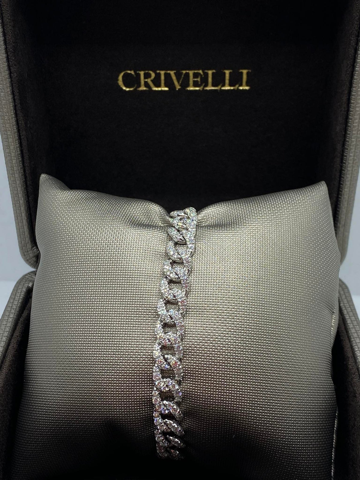 Bracciale Groumette Crivelli in Oro 18KT 18KT e Diamanti Ct 3.40