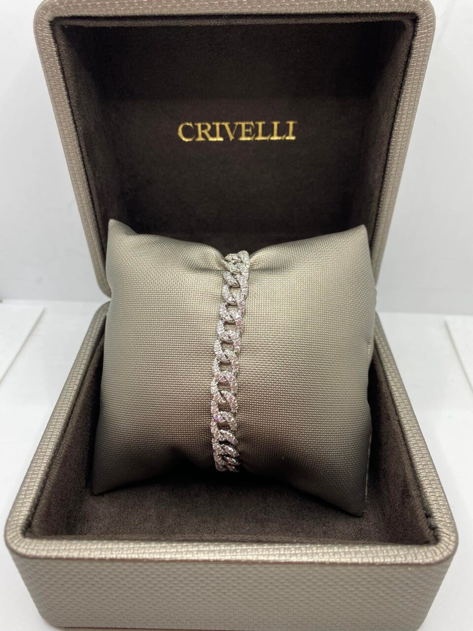 Bracciale Groumette Crivelli in Oro 18KT 18KT e Diamanti Ct 3.40
