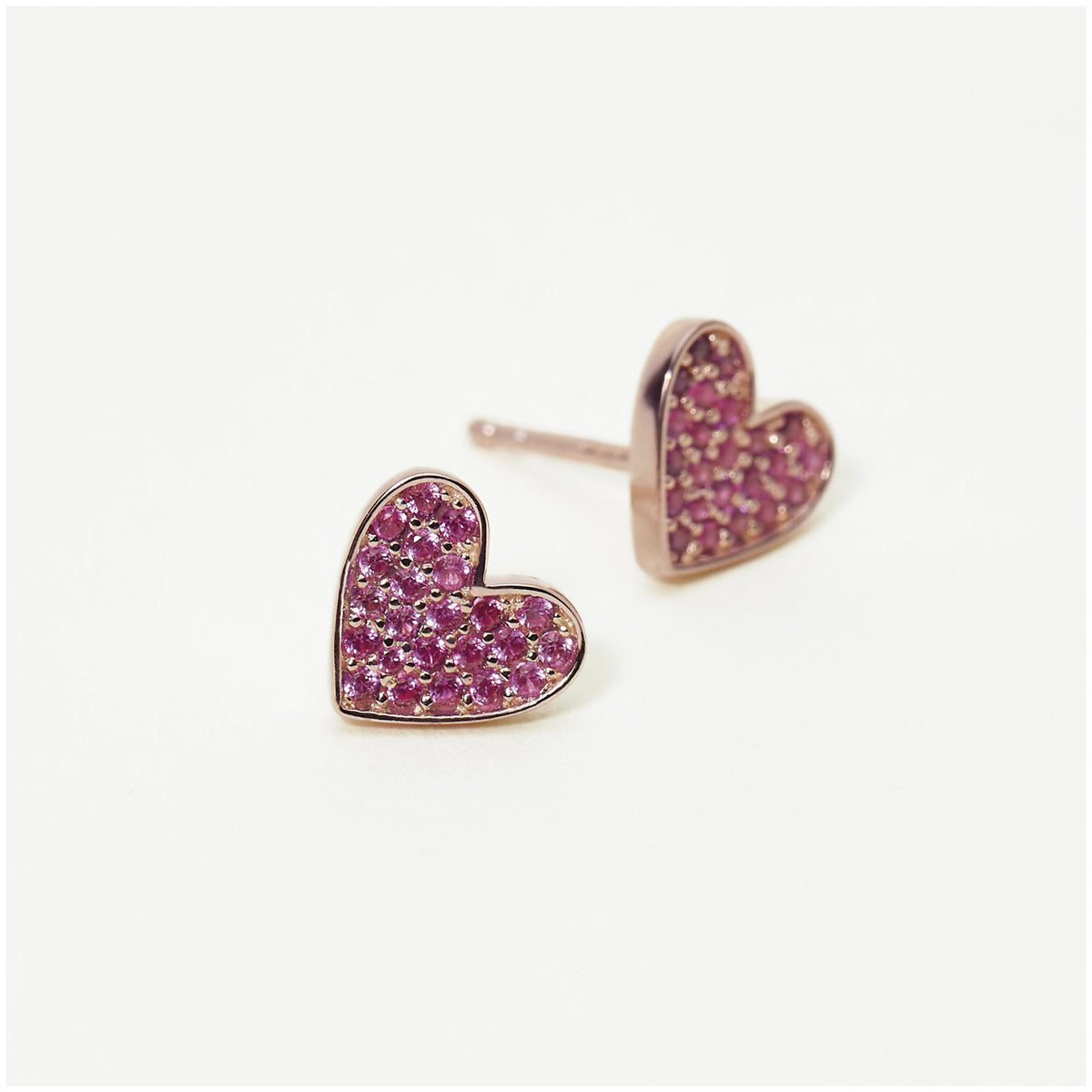 Orecchini Donna Mabina in Argento Roosè con Cuore - 563490