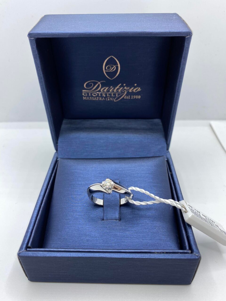 Anello Donna Solitario Gianni Carità in Oro 18KT 18KT con Diamante Ct. 0.14
