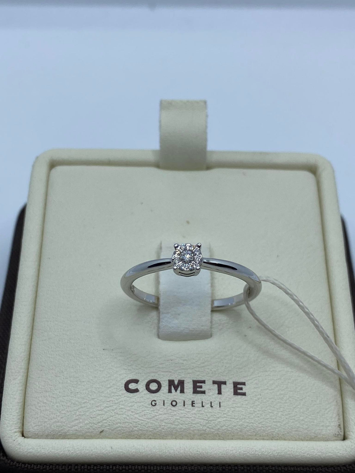 Anello Donna Solitario Comete Gioielli in Oro 18KT con Diamante Ct. 0.10
