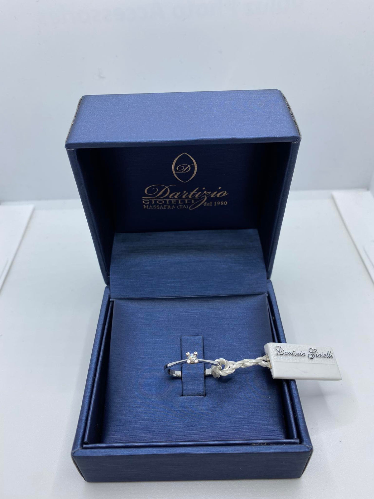 Anello Donna Solitario in Oro 18KT 18KT con Diamante Ct. 0.12