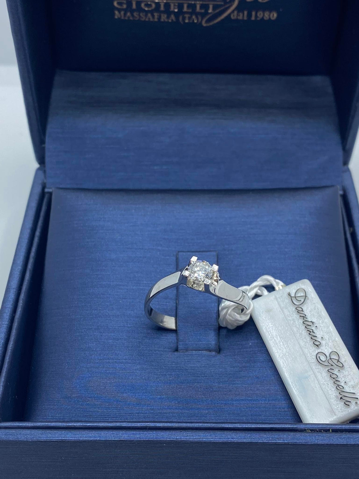 Anello Donna Solitario in Oro 18KT 18KT con Diamante Ct. 0.25