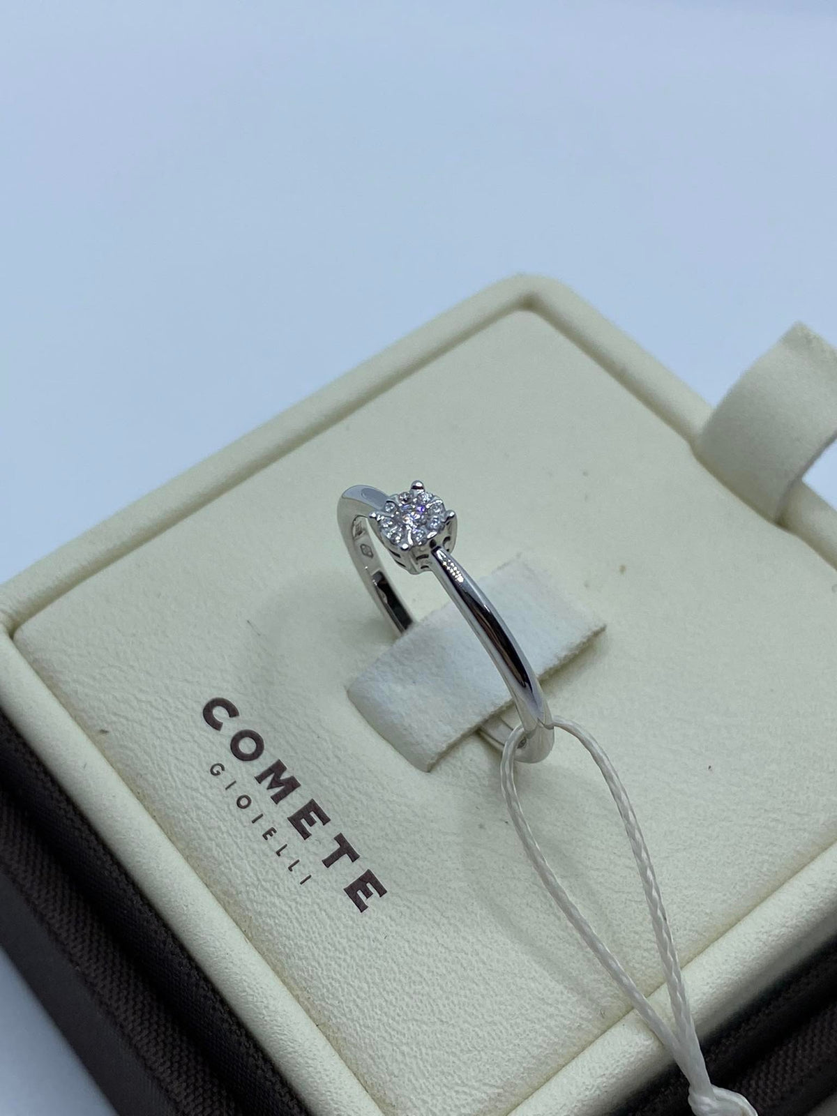 Anello Donna Solitario Comete Gioielli in Oro 18KT con Diamante Ct. 0.10
