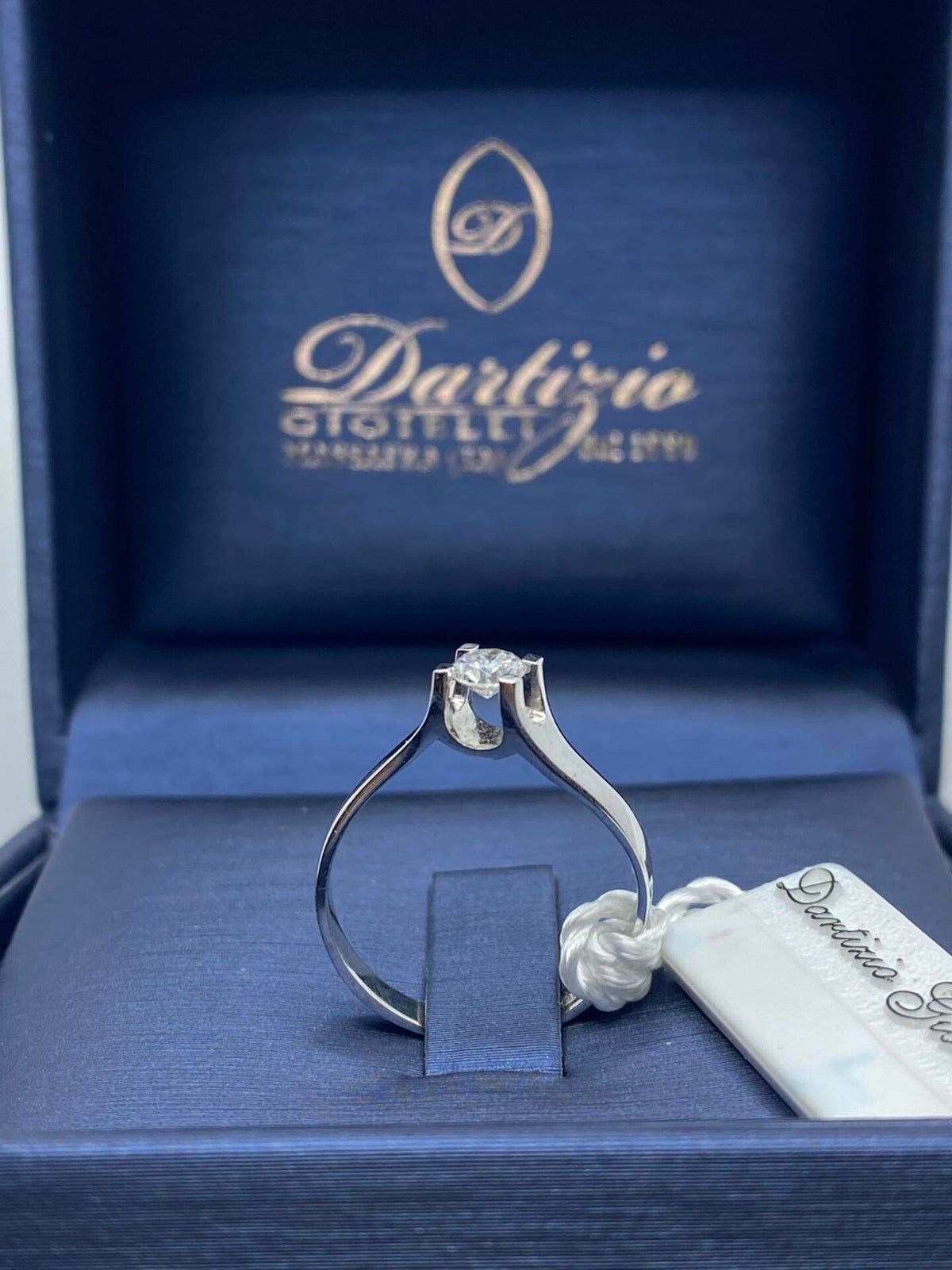 Anello Donna Solitario in Oro 18KT 18KT con Diamante Ct. 0.25