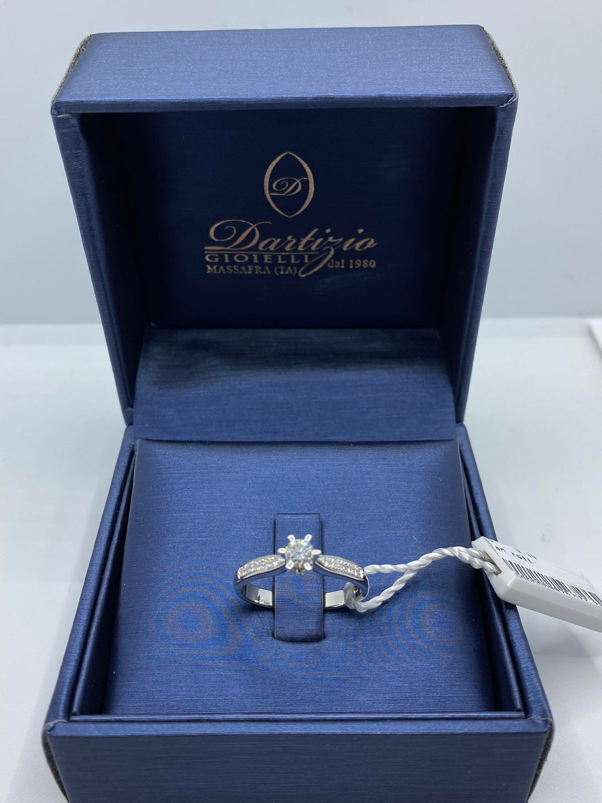 Anello Donna Solitario in Oro 18KT 18KT con Diamante Ct. 0.32