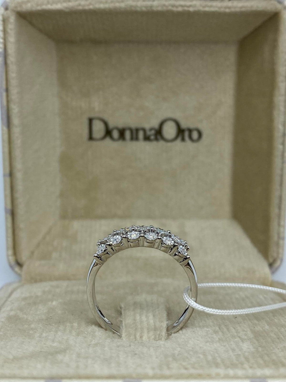 Anello a Fascia Donna Oro 18KT con Diamanti Ct. 0.15