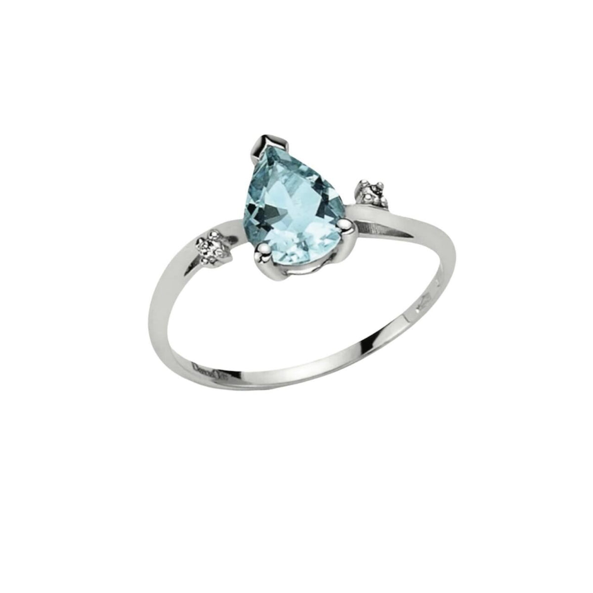 Anello Donna Oro 18KT con Acquamarina e Diamanti