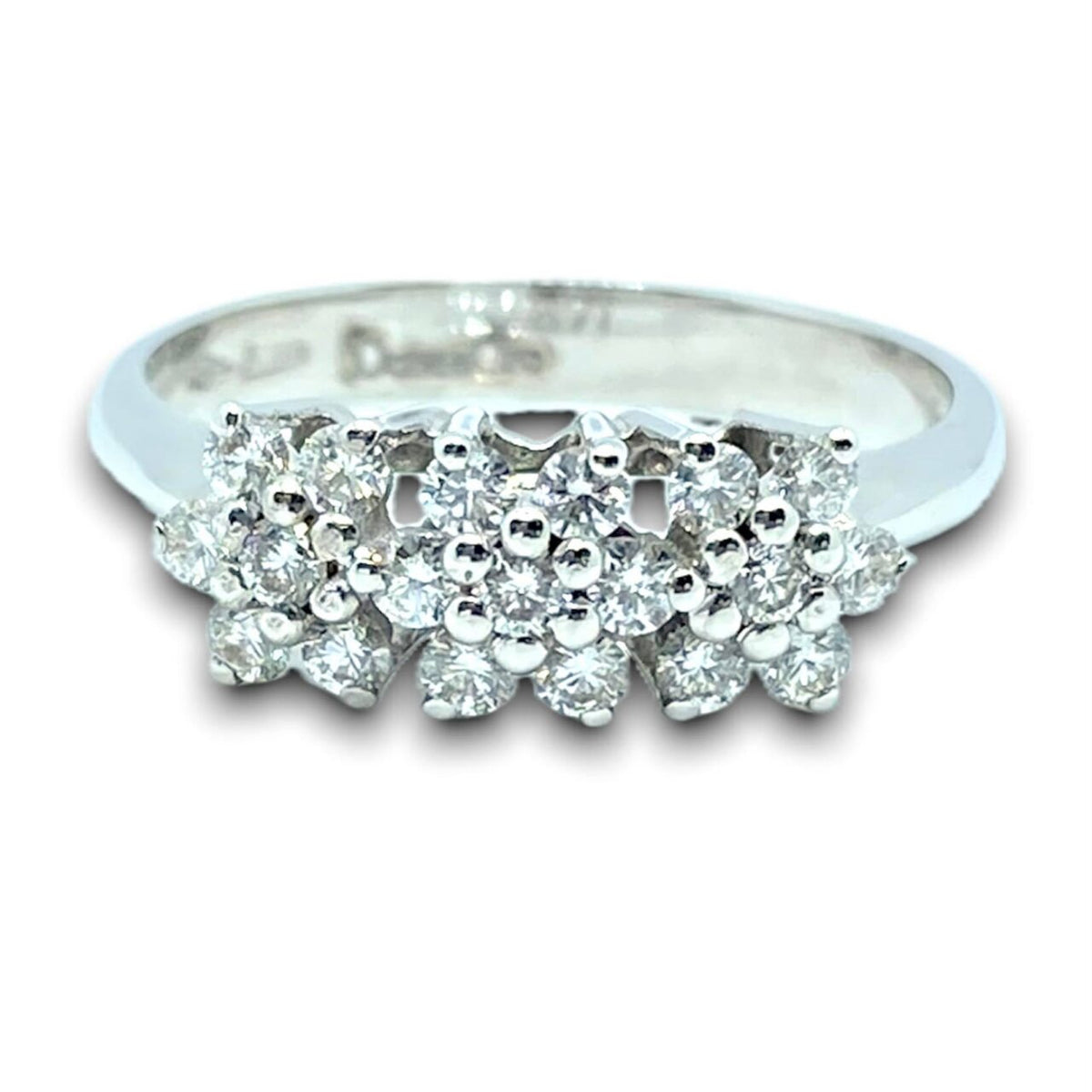 Anello Trilogy a Fiore Donna Oro 18KT con Diamanti Ct. 0.49