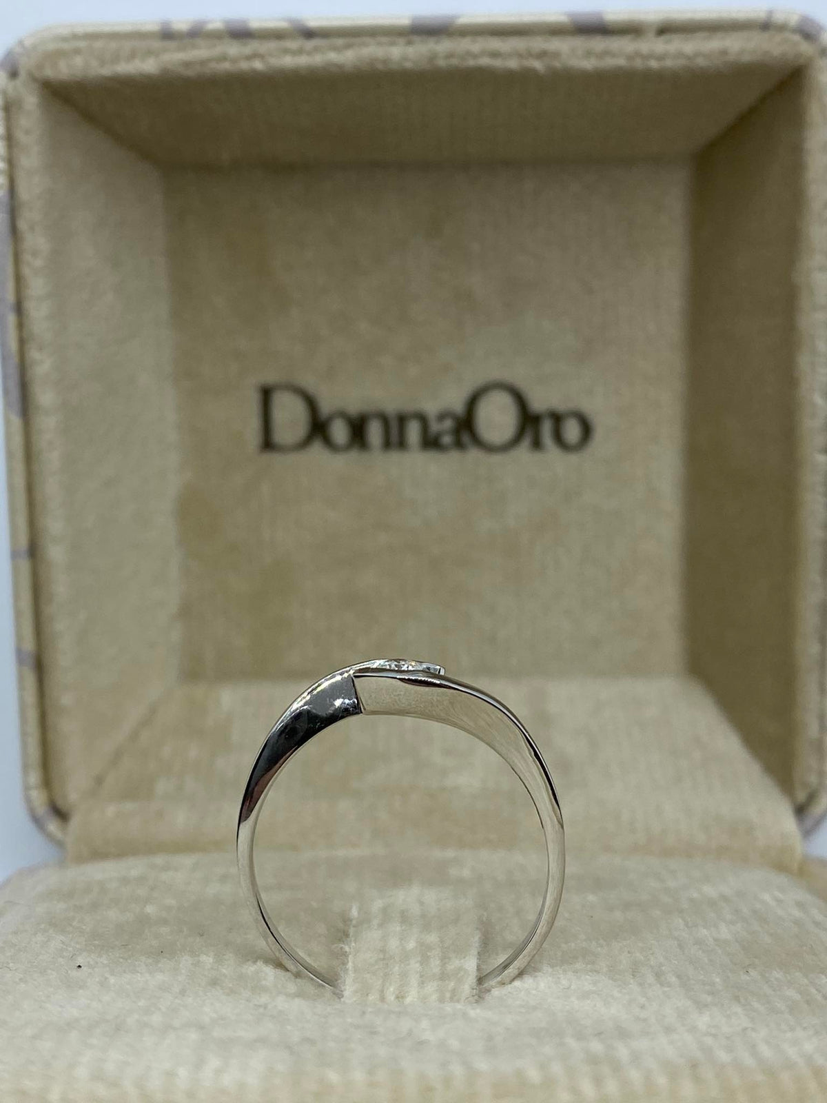 Anello Solitario Donna Oro 18KT con Diamante Ct. 0.11