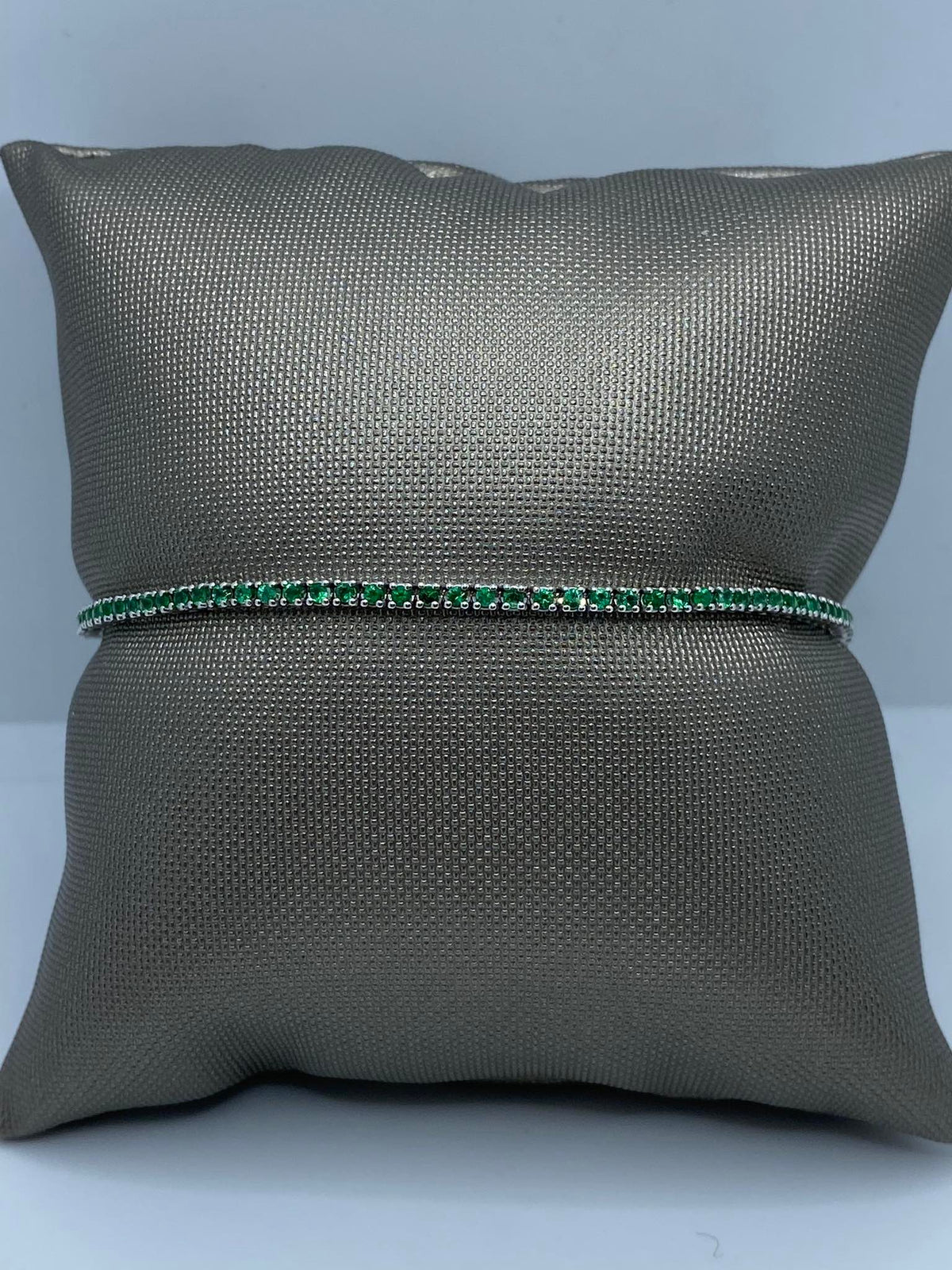 Bracciale Tennis PG Gioielli in Oro 18KT con Smeraldi Ct. 1.05