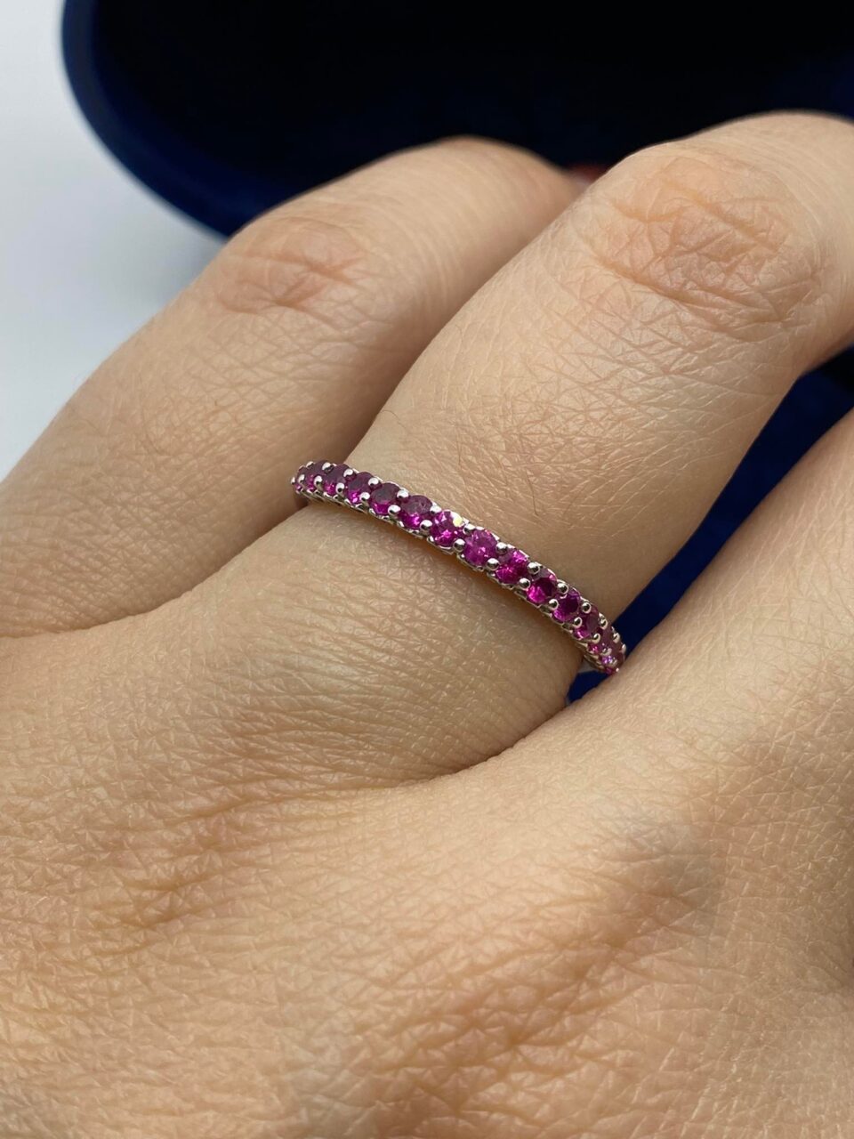 Anello Veretta Donna Recarlo con Rubini Ct.0.42