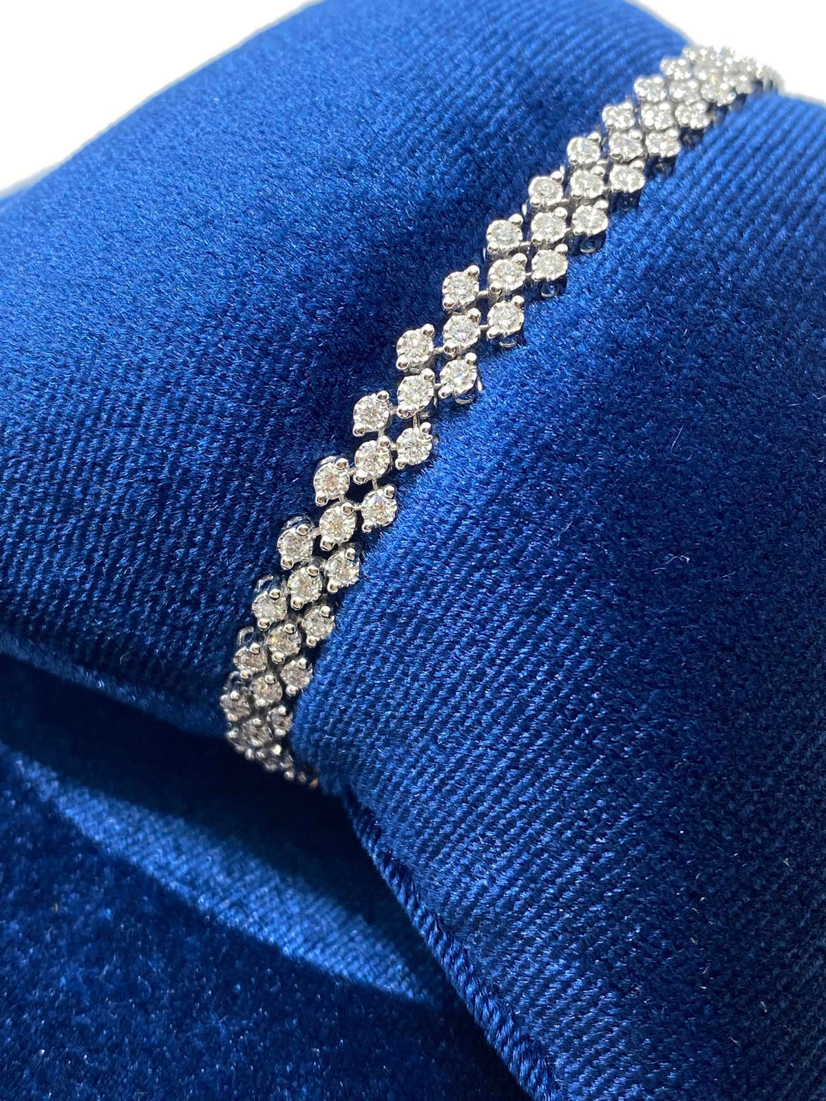 Bracciale Tennis Recarlo Faceround in Oro 18KT e Diamanti Ct 1.45