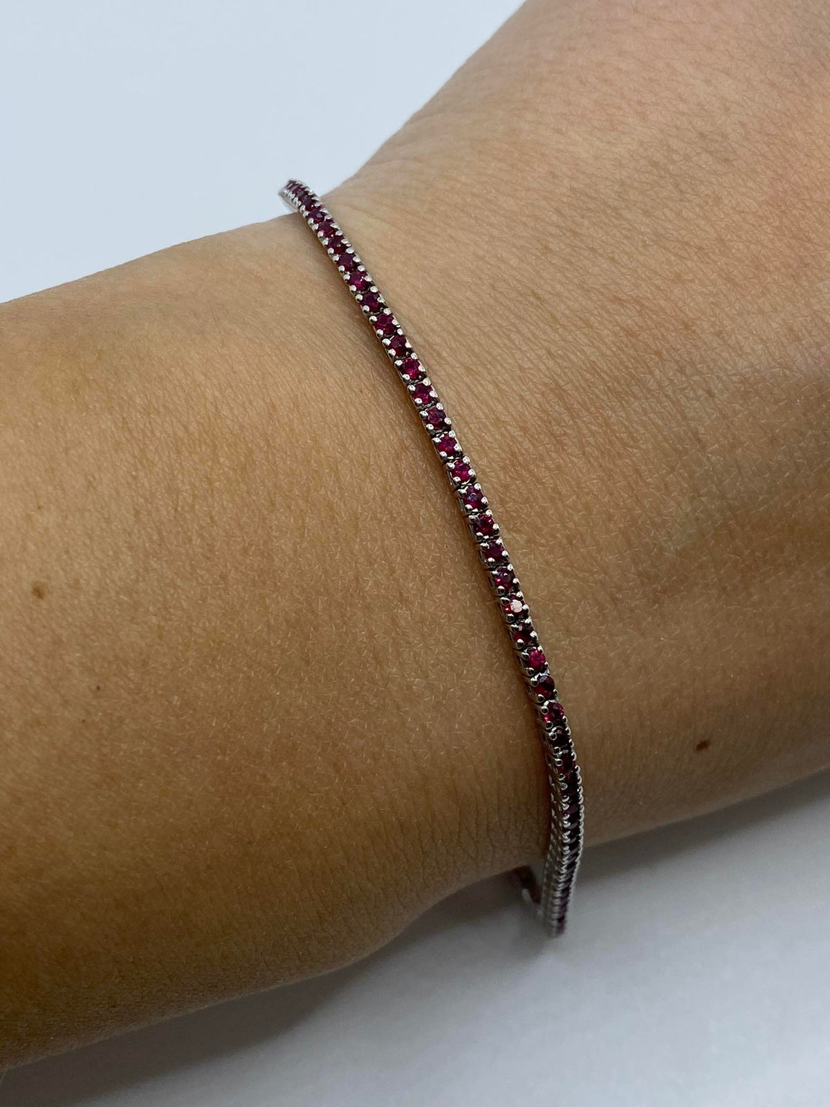 Bracciale Tennis PG Gioielli in Oro 18KT 18KT e Rubini Ct 1.68