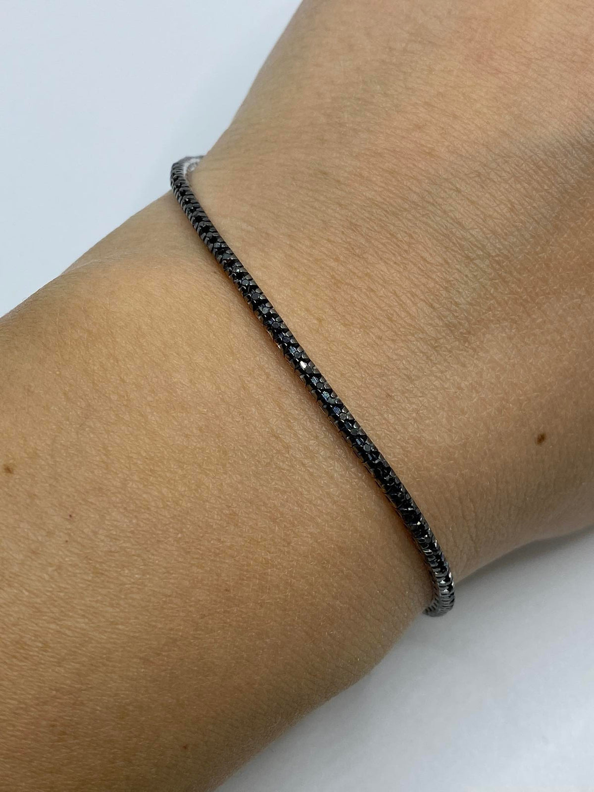 Bracciale Tennis PG Gioielli in Oro 18KT e Diamanti Neri Ct 0.50