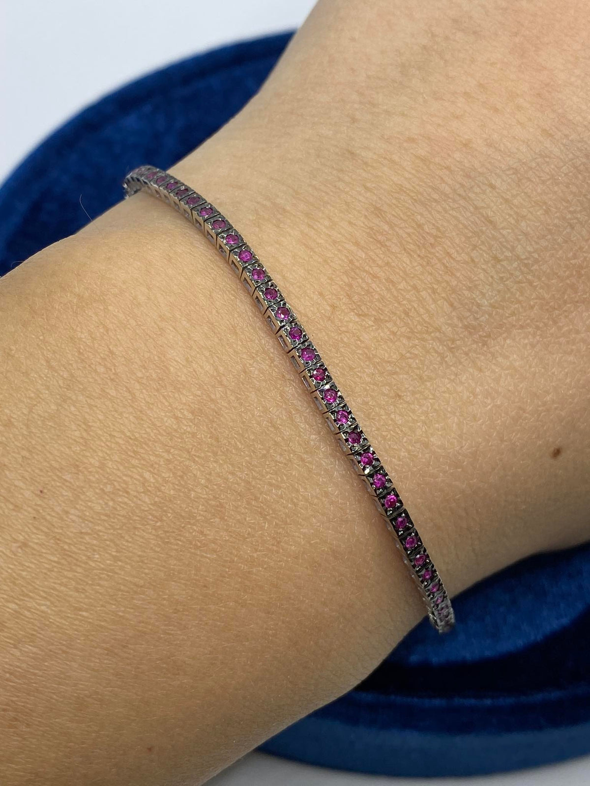 Bracciale Tennis Recarlo in Oro 18KT e Rubini Ct. 0.77