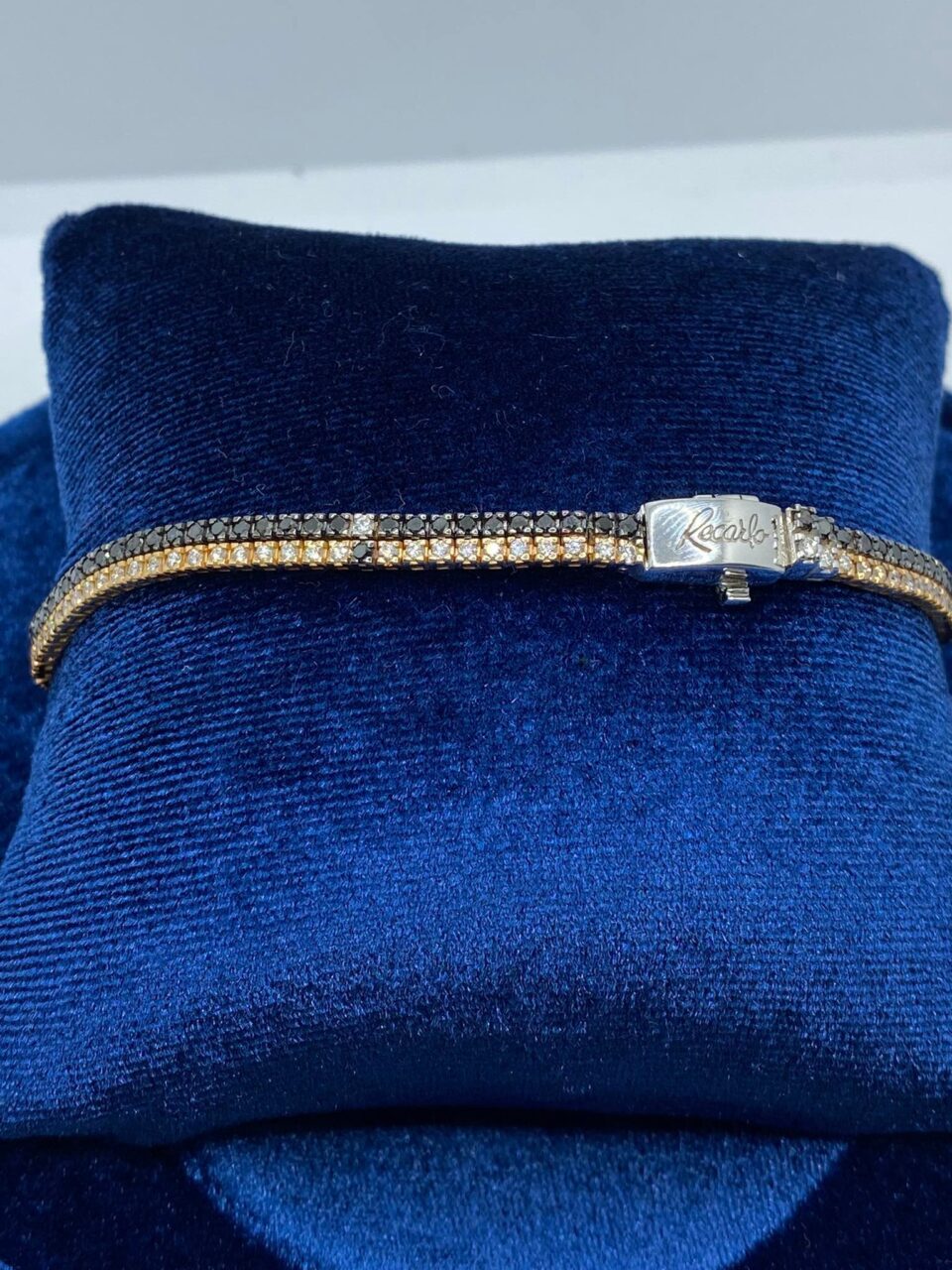 Bracciale Tennis Recarlo Doppio Filo in Oro 18KT e Diamanti