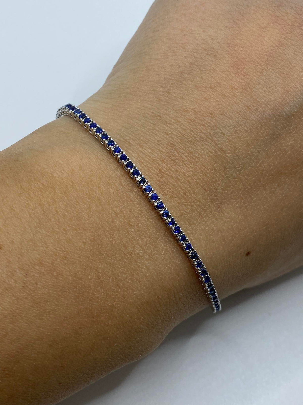 Bracciale Tennis PG Gioielli in Oro 18KT e Zaffiri Ct. 1.41